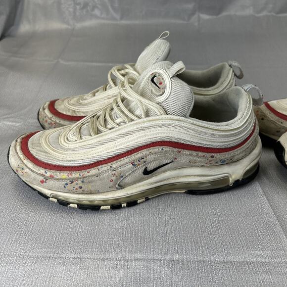 Nike Air Max 97 Retro OG Men’s 11.5 Sail University Red 312834-102 2-pairs Used - Picture 3 of 12